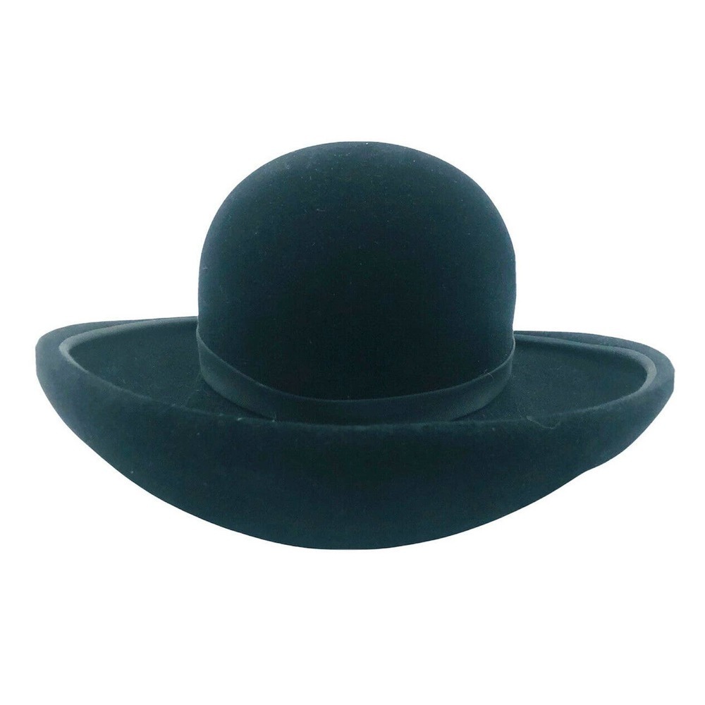 Bullocks Willshire Wynshire Millinery Luxuria Italy Black Vintage Wool Felt Hat